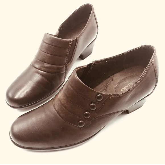 Clarks Shoes - Clark’s Brown Leather Mules, Size 8M, EUC